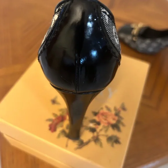 LOUIS VUITTON VINTAGE AUTHENTIC Size 6 36, MONOGRAM BLACK  RESOLED - Picture 7 of 12